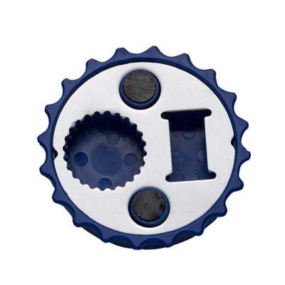 Abridor de garrafa no formato tampa