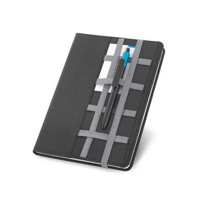 Caderno capa dura com elásticos