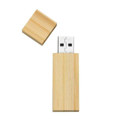 Harmoniza Brindes - Pen drive 4GB de bambu com tampa de imã, frente e verso lisos.  Medidas aproximadas para gravação (CxL):  4 cm x 1,7 cm  Tamanho total aproximado  (Cx...