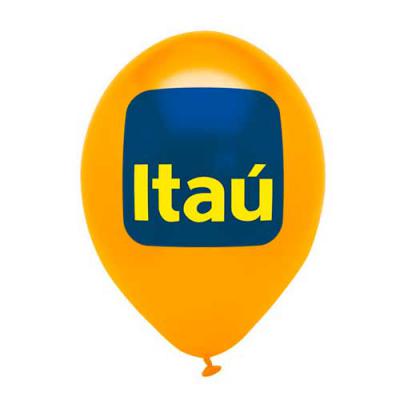 Bexiga personalizada na cor laranja.