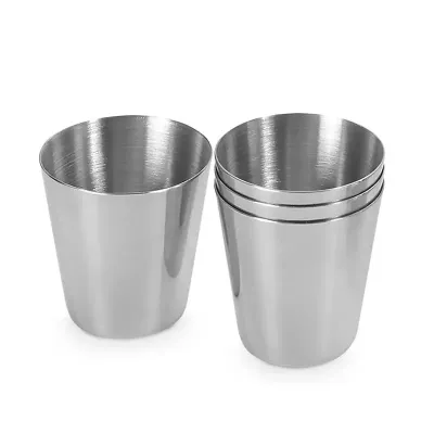 4 copos em aço inox