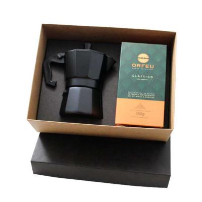 Kit Café com Cafeteira na cor preto 