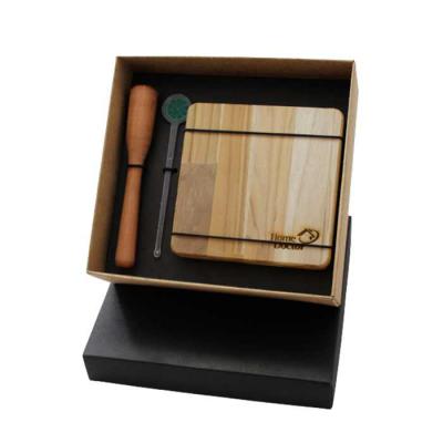 Kit caipirinha personalizado com socador, mexedor e tábua