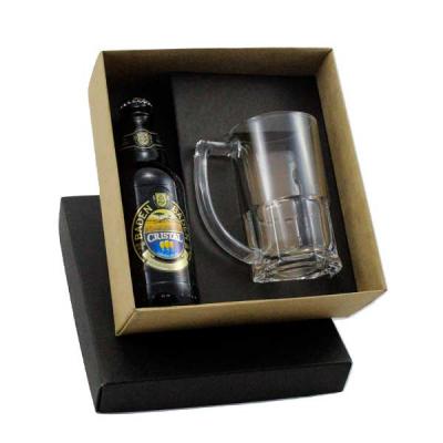 Kit cerveja artesanal com caneca de vidro de 300ml