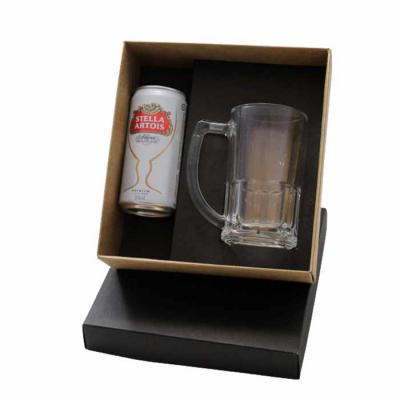 Kit cerveja importada com caneca de vidro