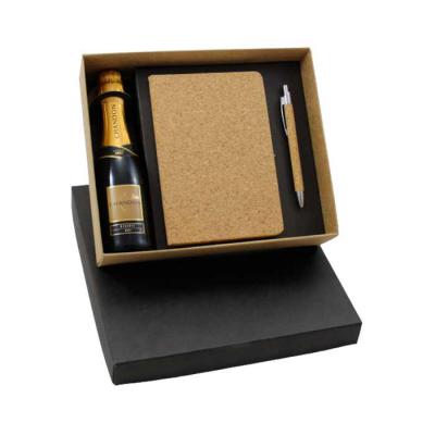 Kit espumante com caderneta e caneta