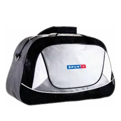 Bolsa em tecido Atlanta prata, grafite e preto