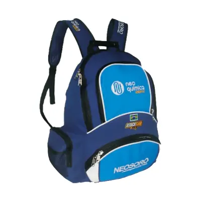 Mochila azul personalizada