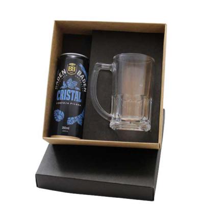 Kit cerveja artesanal com caneca de vidro para cerveja