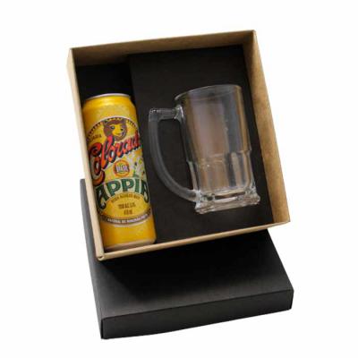 Kit cerveja artesanal em caixa de papel kraft