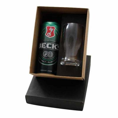 Kit cerveja importada Becks 350ml com copo de vidro 200ml