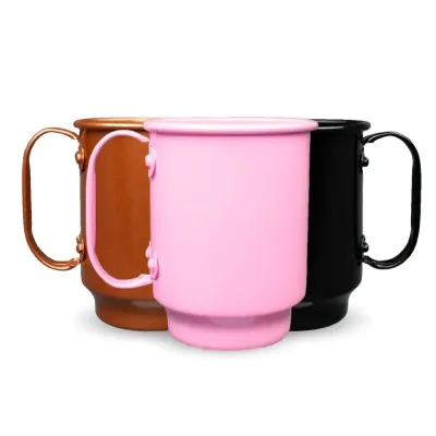 Caneca de Aluminio para Brindes - opções de cores