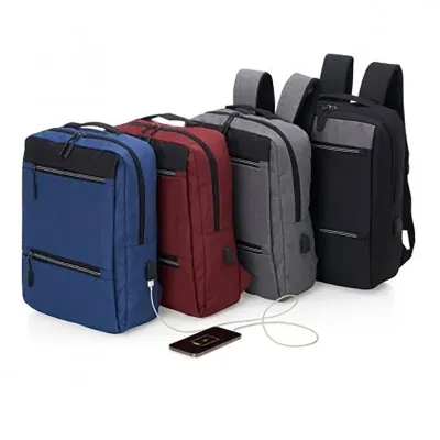 Mochilas para Notebook com usb em Nylon 