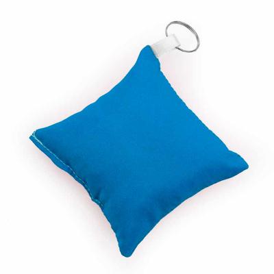 Chaveiro almofada em tecido azul