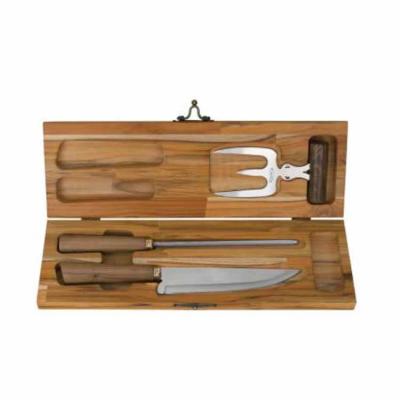 Kit para churrasco personalizado com estojo em madeira