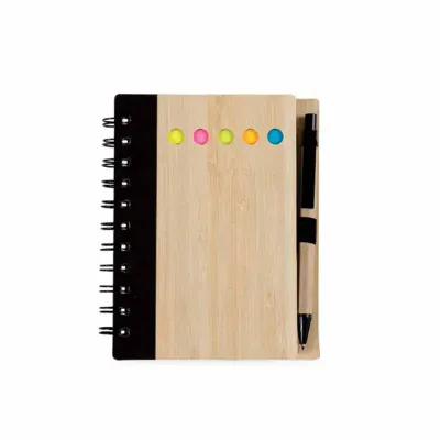 Bloco de Anotações Bambu com Caneta