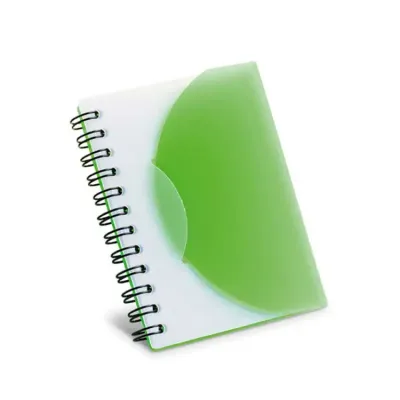 Caderno A7 espiral - verde