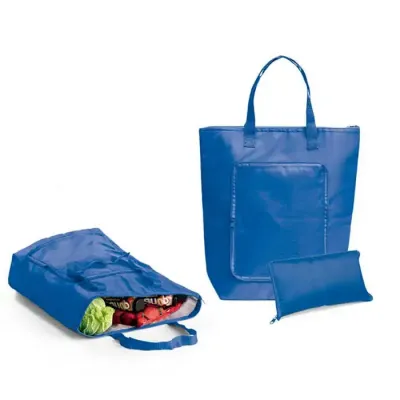 Sacola térmica dobrável azul