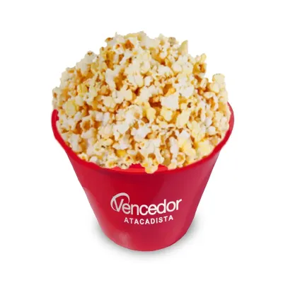 Balde de pipoca vermelho