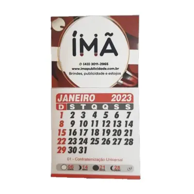 Calendário personalizado Imã