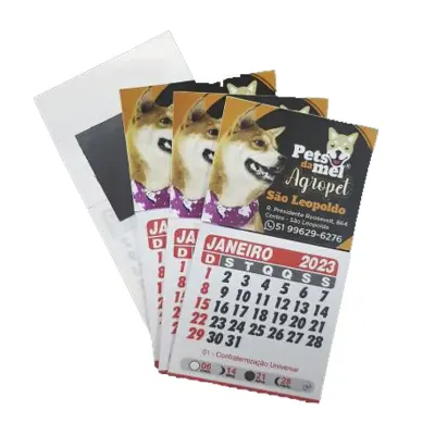 Calendário 5x5 cm