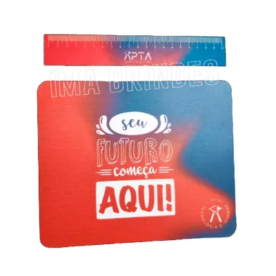 Kit escritório com Mouse pad + Régua