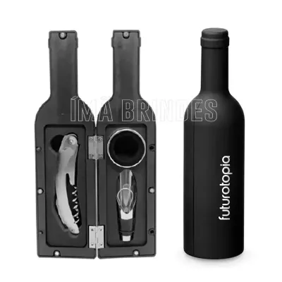 Kit vinho formato garrafa perosnalizado