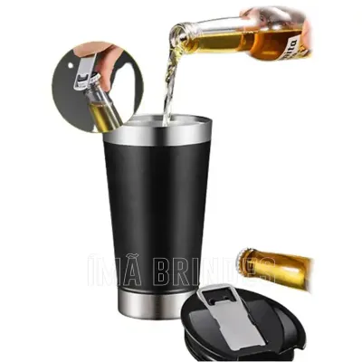 Copo térmico de inox preto