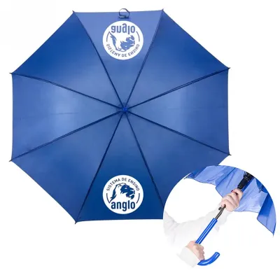 Guarda-chuva azul com tecido de nylon