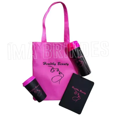 Kit boas vindas com sacola rosa