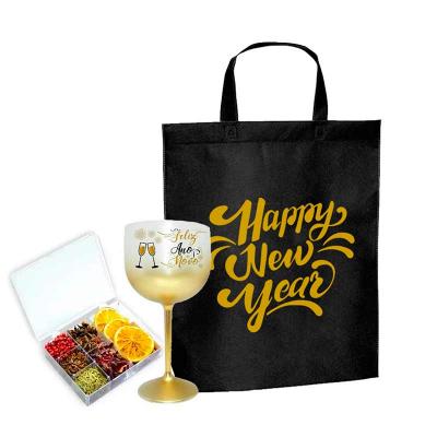 Kit Ano Novo Gin com Taça e Bolsao