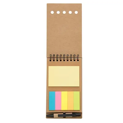 Bloco com autoadesivos e mini caneta