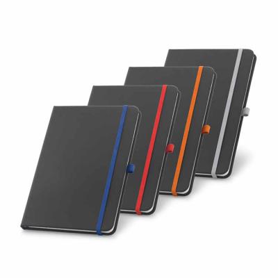 Cadernos - Cores disponíveis: Azul, Vermelho, Laranja e Cinza.