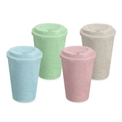 Copos em fibra de Arroz: várias cores
