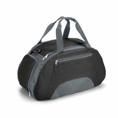 Bolsa esportiva em 600D com divisória interior e fundo com placa semi-rígida - preta