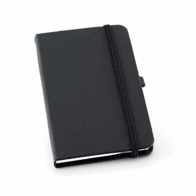 Caderno A5 em sintético com capa dura - preto