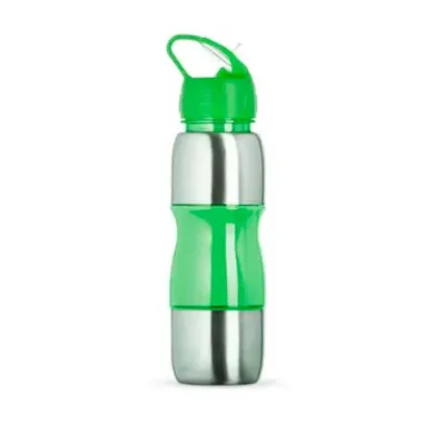 Squeeze Alumínio 600ml com alça plástica e bico - verde