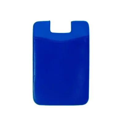 Adesivo Porta Cartão Azul de PVC para Celular