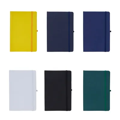 Cadernetas com porta caneta em váriuas cores