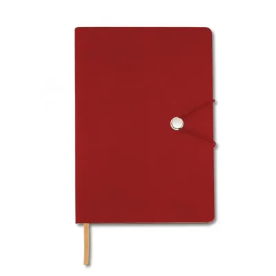 Caderneta vermelha com fecho