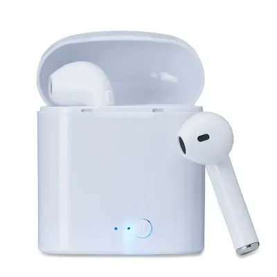 Fone de Ouvido Branco Bluetooth com Case Carregador