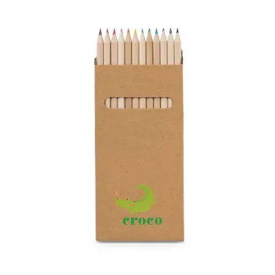 Caixa de cartão personalizada com 12 lápis de cor