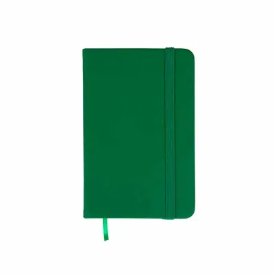 Caderneta emborrachada com marcador de página verde