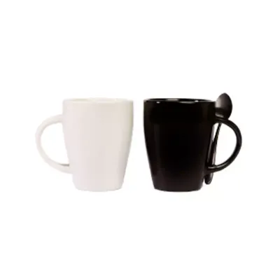 Caneca Porcelana 320ml com porta colher