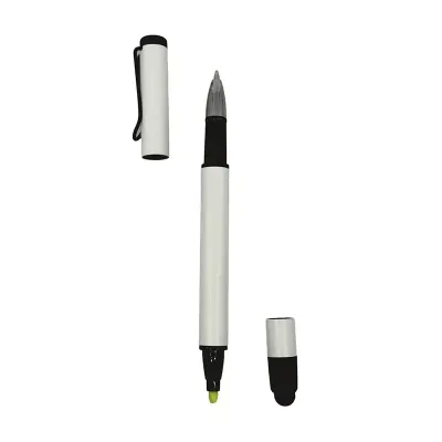 Caneta esferográfica em alumínio com borracha 