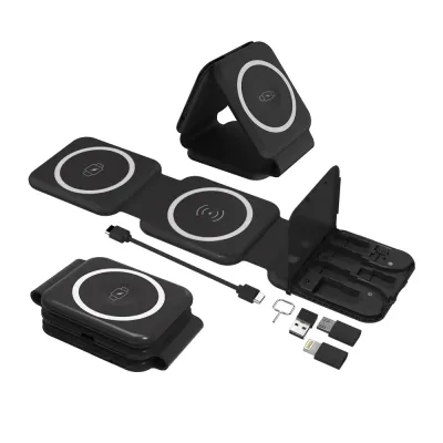 Carregador duplo de smartwatch e celular