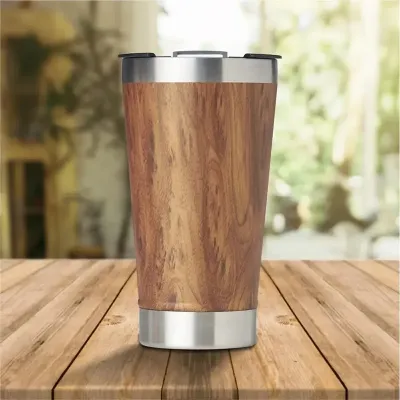 Copo Térmico preto 500ml com abridor