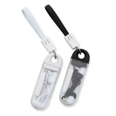 Fones de Ouvido Bluetooth com estojo e cabo para recarga