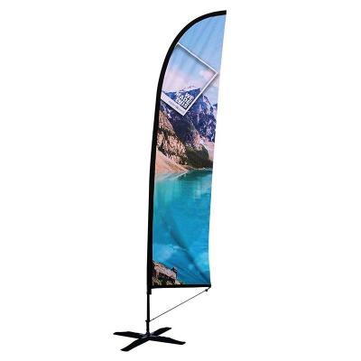 Banner em Tecido Wind Flag estampa mar e montanhas