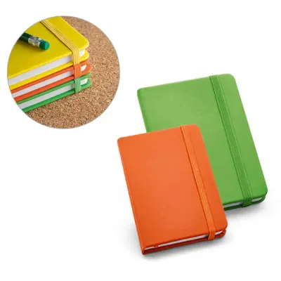 Caderno cartão - laranja e verde